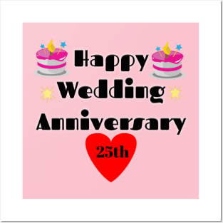 Happy Wedding Anniversary t-shirt Posters and Art